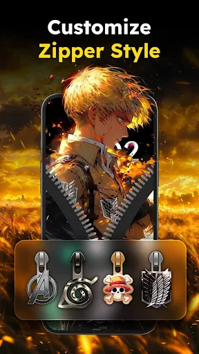 Zipper Lock Wallpapers Screen screenshot