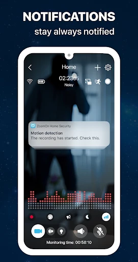 ZoomOn Home Security Camera screenshot