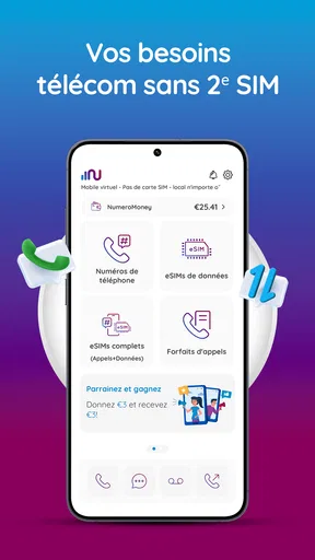 Numéro eSIM: Numéros & Données screenshot