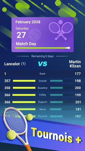 Tennis rising star screenshot