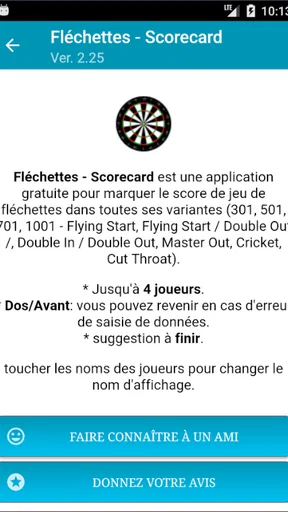 Fléchettes - Score screenshot