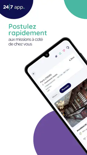 24/7 app. pour les remplaçants screenshot