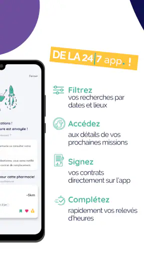 24/7 app. pour les remplaçants screenshot