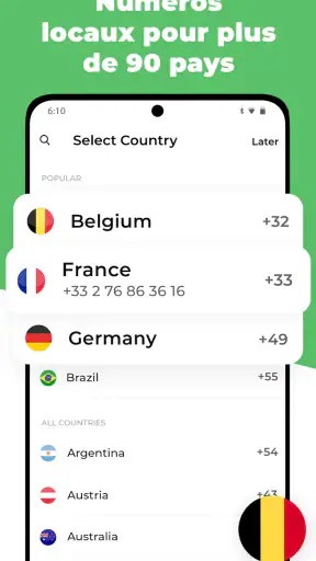 2e numéro de téléphone OnPhone screenshot