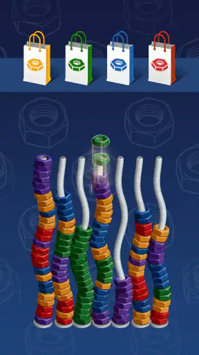 3D Nuts Sort screenshot