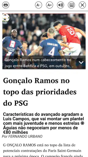 A BOLA – Edição Digital screenshot