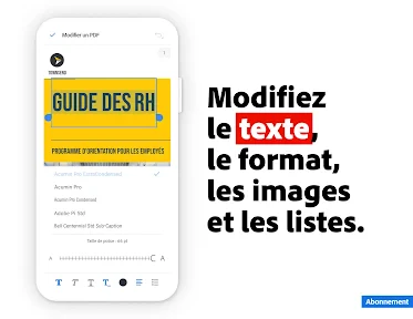Adobe Acrobat Reader pour PDF screenshot