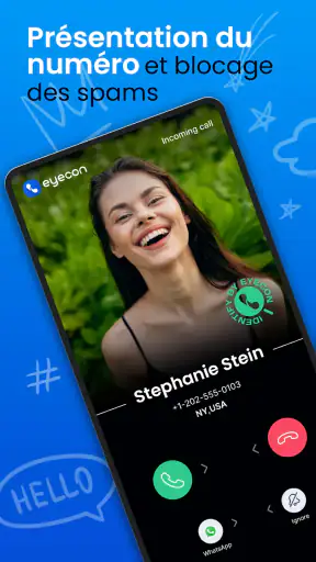 Appelant bloc spam Eyecon screenshot