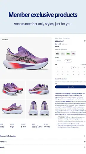 ASICS screenshot