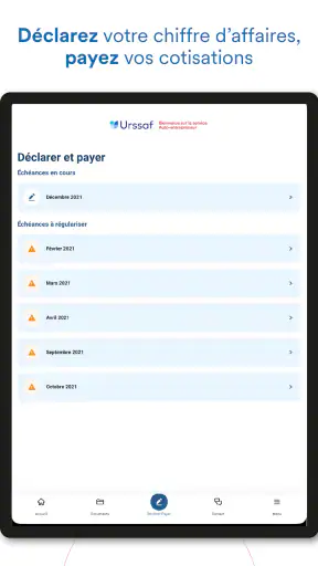 AutoEntrepreneur Urssaf screenshot