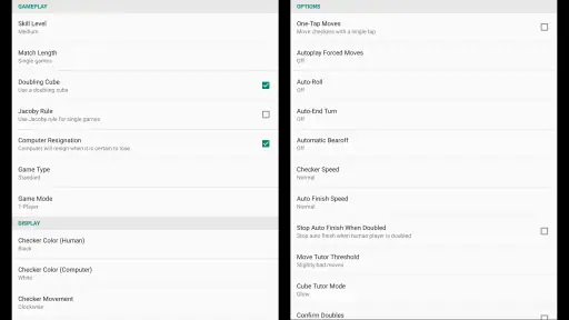 Backgammon NJ for Android screenshot