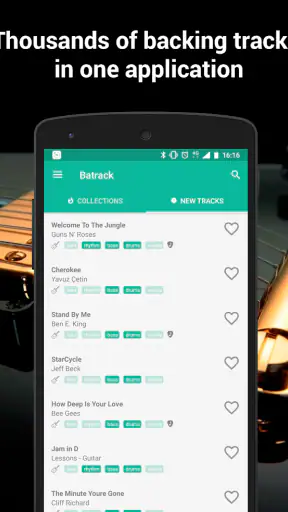 Backing tracks and tabs screenshot
