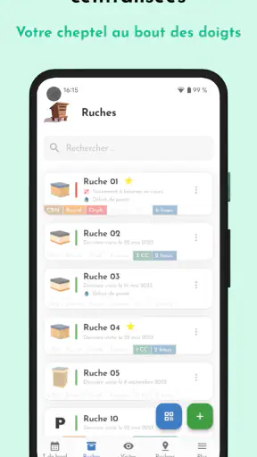 BeePerf - carnet de ruches screenshot