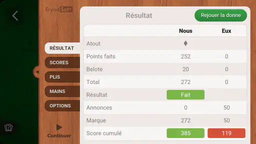 Belote screenshot