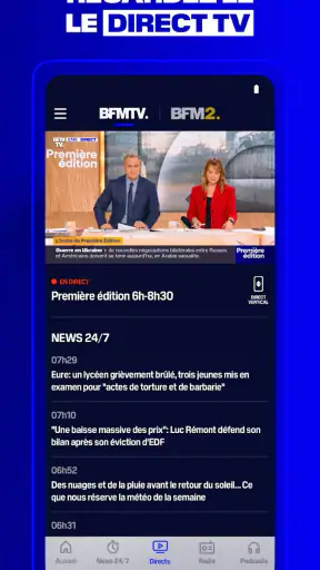 BFM : TV, news, radio en live screenshot