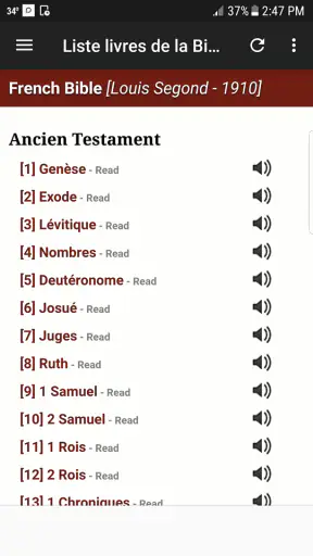 Bible en français Louis Segond screenshot