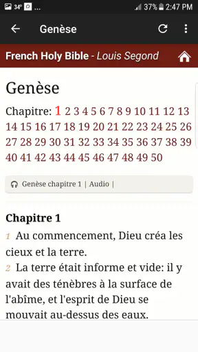Bible en français Louis Segond screenshot