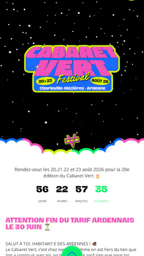Cabaret Vert 2026 screenshot