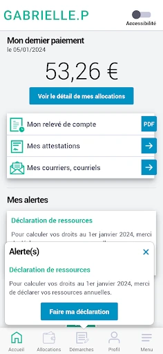 Caf - Mon Compte screenshot