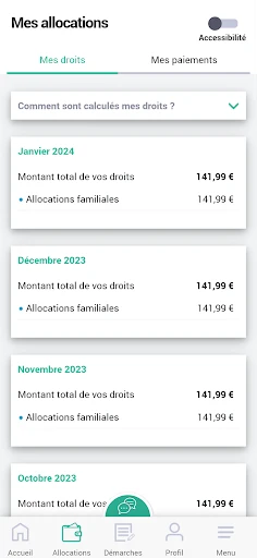 Caf - Mon Compte screenshot