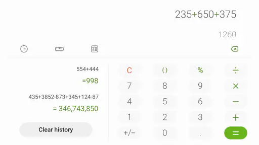 Calculatrice de Samsung screenshot