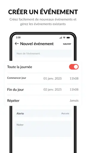 Calendrier screenshot