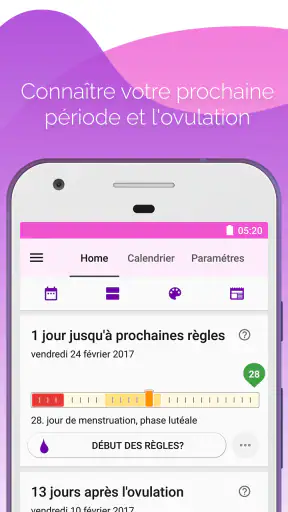 Calendrier des règles Lilly screenshot