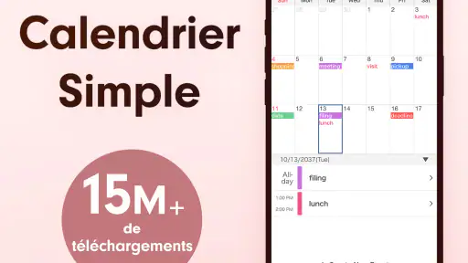 Calendrier simple screenshot