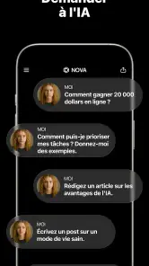 Chatbot IA français - Nova screenshot
