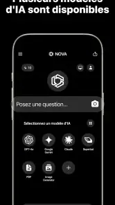Chatbot IA français - Nova screenshot