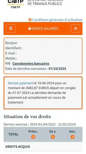 CNETP Salarié screenshot