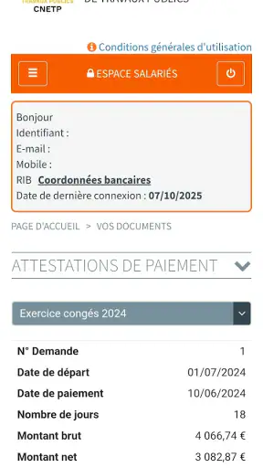 CNETP Salarié screenshot