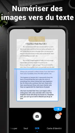 Conversion d'image en texte screenshot