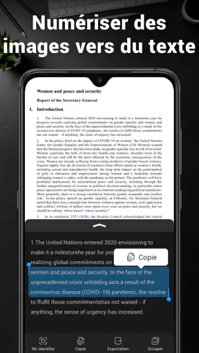 Conversion d'image en texte screenshot