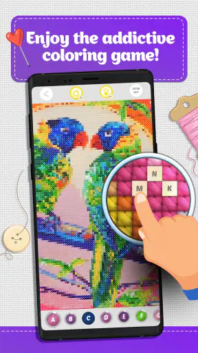 Cross Stitch Coloring Art screenshot