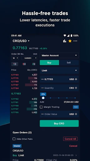 Crypto.com Advanced Trading screenshot