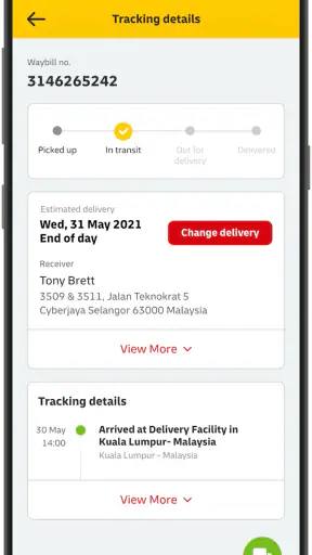DHL Express Mobile screenshot
