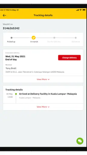 DHL Express Mobile screenshot