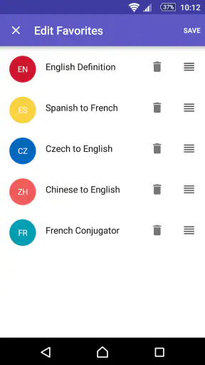 Dictionnaire Anglais-F WordRef screenshot
