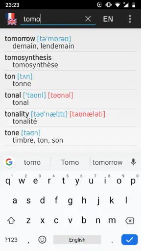 Dictionnaire Anglais-Français screenshot