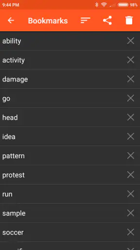 Dictionnaire Anglais - Offline screenshot