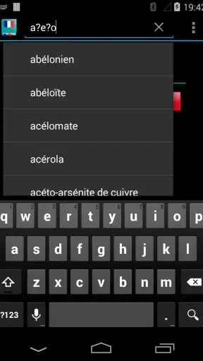 Dictionnaire Français screenshot