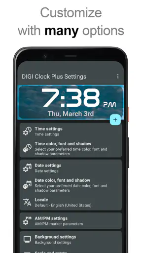 DIGI Clock Widget Plus screenshot