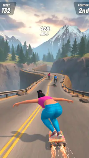 Downhill Race ― Jeu de skate screenshot