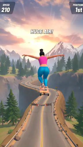 Downhill Race ― Jeu de skate screenshot