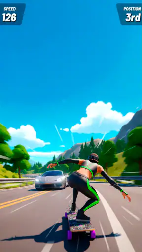 Downhill Race ― Jeu de skate screenshot
