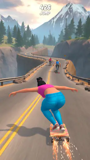 Downhill Race ― Jeu de skate screenshot