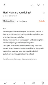 E-mail screenshot