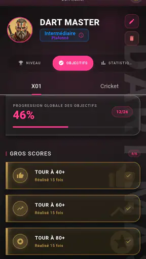 Easy Darts Scorer: Scoreboard screenshot