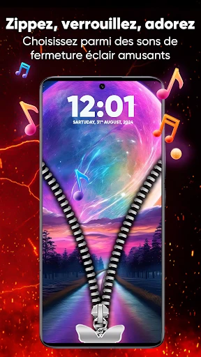 Écran Zipper & Fonds screenshot
